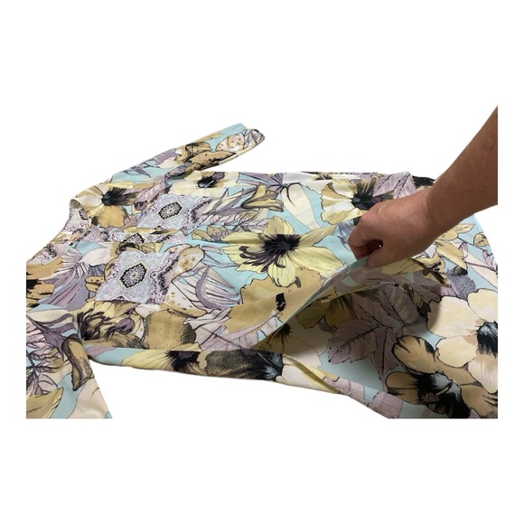 Anthropologie Fig and Flower Floral Hi/Lo Front Placket Tunic Split Sides M - Picture 4 of 15